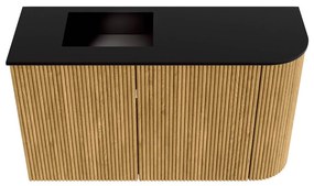 Mondiaz Joya 70cm toiletmeubel ronding rechts oak met wastafel faye links 1 kraangat urban