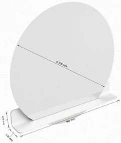 Mondiaz Spot spiegel rond Ø90cm met planchet talc