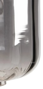 Smart vloerlamp zwart met smoke glas incl. Wifi ST64 - Qara Down