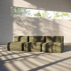 Soft Zitzak Indoor 3 Seater Open - Corduroy Olive