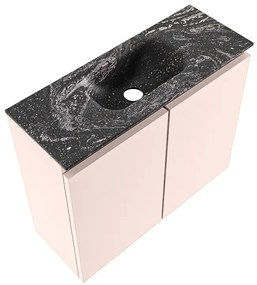 Mondiaz Ture DLux toiletmeubel 60cm rosee met wastafel lava midden met kraangat