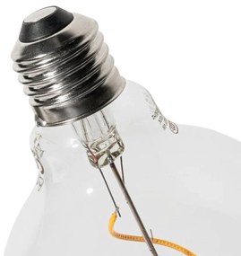 Set van 5 E27 dimbare LED spiraal filament G95 4W 270 lm 2700K
