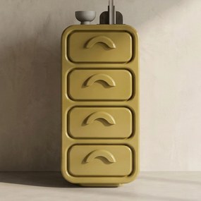 Retro Ladekast Groen - 50x32x108cm.
