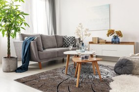 Tapijt modern COZY 8875 Wood, boomstam - Structureel,  twee poolhoogte , bruin