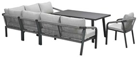 Garden Impressions Tarera lounge dining set 6-delig incl stoel - donker grijs