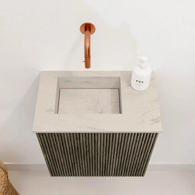 Mondiaz Joya DLux 40cm toiletmeubel shadow met wastafel faye links zonder kraangat opalo