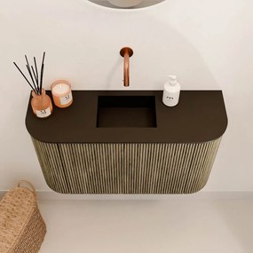 Mondiaz Joya 75cm toiletmeubel ronding links/rechts dusk met wastafel faye midden zonder kraangat urban
