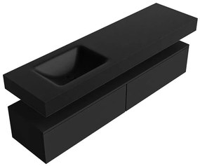 Zaro Alan badmeubel 170cm urban 2 lades met vrijhangende wastafel cloud links zonder kraangat urban