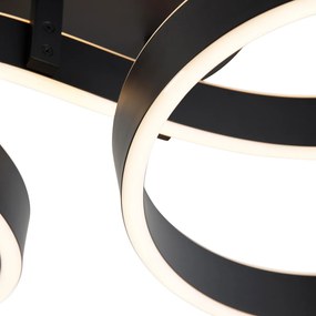 Plafondlamp antraciet incl. LED 3-staps dimbaar - Frank Design Binnenverlichting Lamp