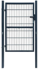 vidaXL Poort dubbelstaafmat (enkel) 106x210 cm antracietgrijs