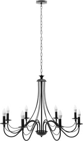 De Plafondlamp Hangend Rustiek Zwart APP648-8CP