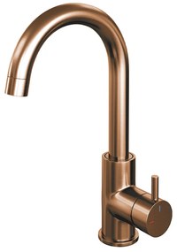 Brauer Copper Edition ColdStart wastafelkraan met draaibare ronde uitloop model B koper geborsteld PVD