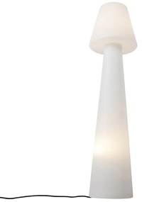 Design buiten vloerlamp mushroom wit IP44 - Katrijn