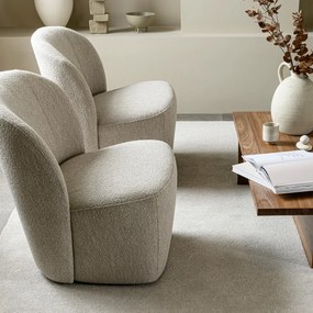 Vtwonen Lofty Boucle Fauteuil Naturel