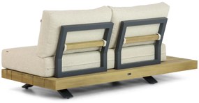 Hoek loungeset 6 personen Aluminium/Teak Old teak greywash  Santika Furniture Santika
