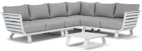 Hoek loungeset 5 personen Aluminium Wit Santika Furniture Santika Sovita