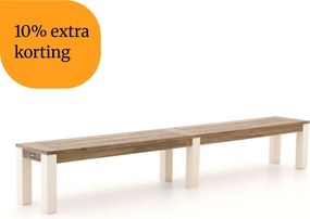 + 10% kassakorting | Picknickbank ROUGH | Teakhout | Tuinbank Old Teak Greywash | Kees Smit Tuinmeubelen