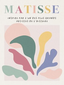 Kunstreproductie Danish Pastel Cut Out Abstract Pattern (1/3) - Henri Matisse Inspiré, (30 x 40 cm)