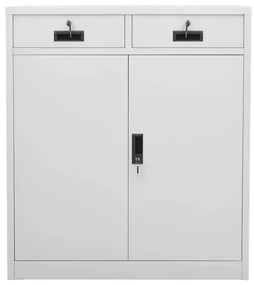 vidaXL Kantoorkast 90x40x102 cm staal lichtgrijs