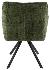 Velvet Eetkamerstoel Draaibaar Groen