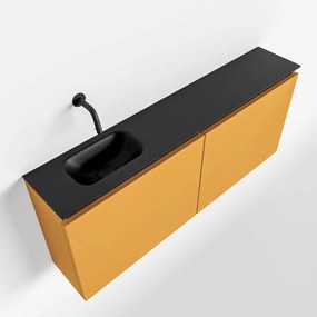 Mondiaz Ture 120cm toiletmeubel ocher met wastafel urban links geen kraangat