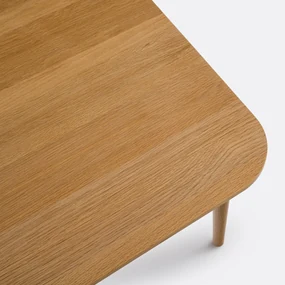 Vierkante salontafel in massief eik, B66 cm, Crueso