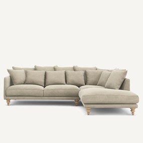 Linnen fluwelen hoekbank, LAZARE