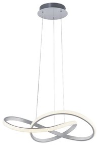 QAZQA Design hanglamp staal 57 cm dimbaar incl. LED - Viola Due Modern Binnenverlichting Lamp