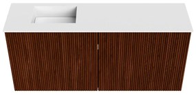Mondiaz Joya 90cm toiletmeubel ruby met wastafel faye links zonder kraangat talc