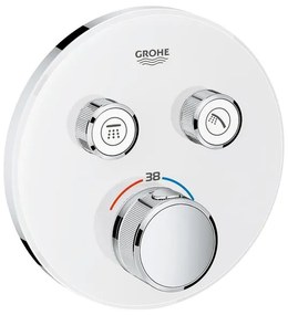 Grohe SmartControl Inbouwthermostaat - 3 knoppen - rond - wit 29151LS0
