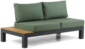 Loungeset 6 personen Aluminium/Teak Grijs Lifestyle Garden Furniture Vittoria