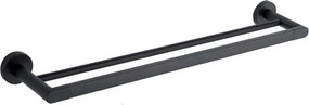 Mexen Tiber dubbele handdoekhaak, zwart - 7050525-70