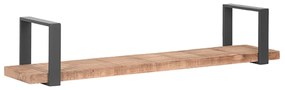 LABEL51 Wandschap Slam XL 100x23x20 cm hout/gebrand staalkleurig