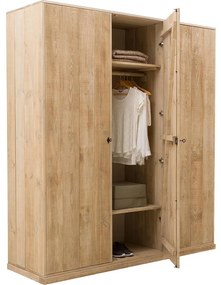 Goossens Eco Kledingkast Torento, 200 cm breed, 220 cm hoog, 3 draaideuren