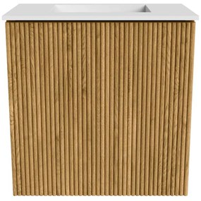 Mondiaz Joya 40cm toiletmeubel oak met wastafel faye midden zonder kraangat talc