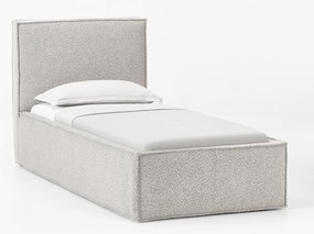 Gestoffeerd bouclé eenpersoonsbed Dream