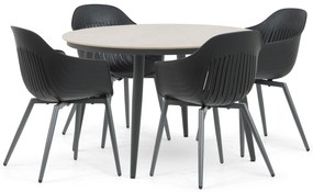 Tuinset 4 personen 120 cm Kunststof Grijs Lifestyle Garden Furniture Lissabon/Vienna