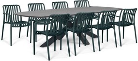 Tuinset 8 personen 300 cm Kunststof Grijs Domani Furniture Alba/Voyage