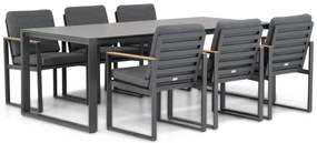 Tuinset 6 personen 220 cm Aluminium Grijs Santika Furniture Soray