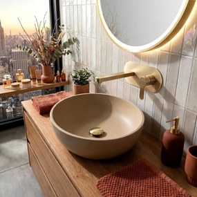 Inbouw wastafelkraan REA Arcos Brush Gold