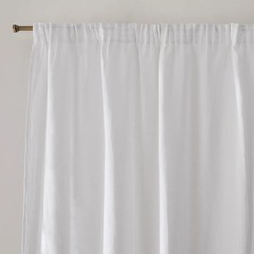 Schermgordijn van gewassen linnen, met gerimpelde bies en golf, ONEGA