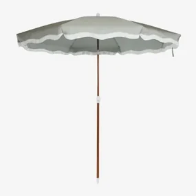 Jarko Parasol Ø230 Cm In Stof En Staal Groen – Khaki - Sklum