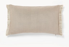 Linnen kussenhoes Luana met franjes