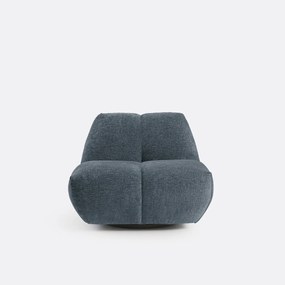 Draaibare fauteuil, dik fluweel, Nuria