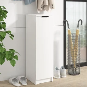 vidaXL Schoenenkast 30x35x100 cm bewerkt hout hoogglans wit