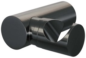 Brauer Stripe thermostatische badkraan met wandhouder en 3 standen handdouche gunmetal geborsteld PVD