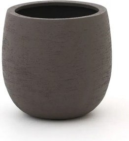 + 10% kassakorting | Bloempot Luca Lifestyle Terreno | Taupe Kunststof | ø42cm | Geschikt voor buiten en binnen | Kees Smit Tuinmeubelen