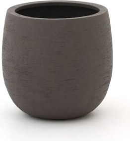 Bloempot Luca Lifestyle Terreno | Taupe Kunststof  | ø42cm | Geschikt voor Buiten en binnen | Kees Smit Tuinmeubelen