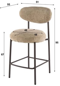Ronde Barstoel Met Rugleuning