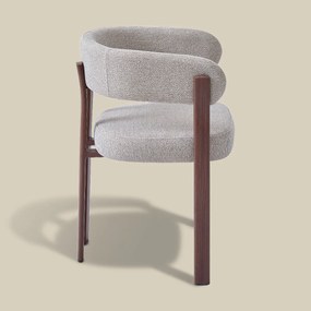 Eetkamerstoel Met Ronde Rugleuning Walnoot
